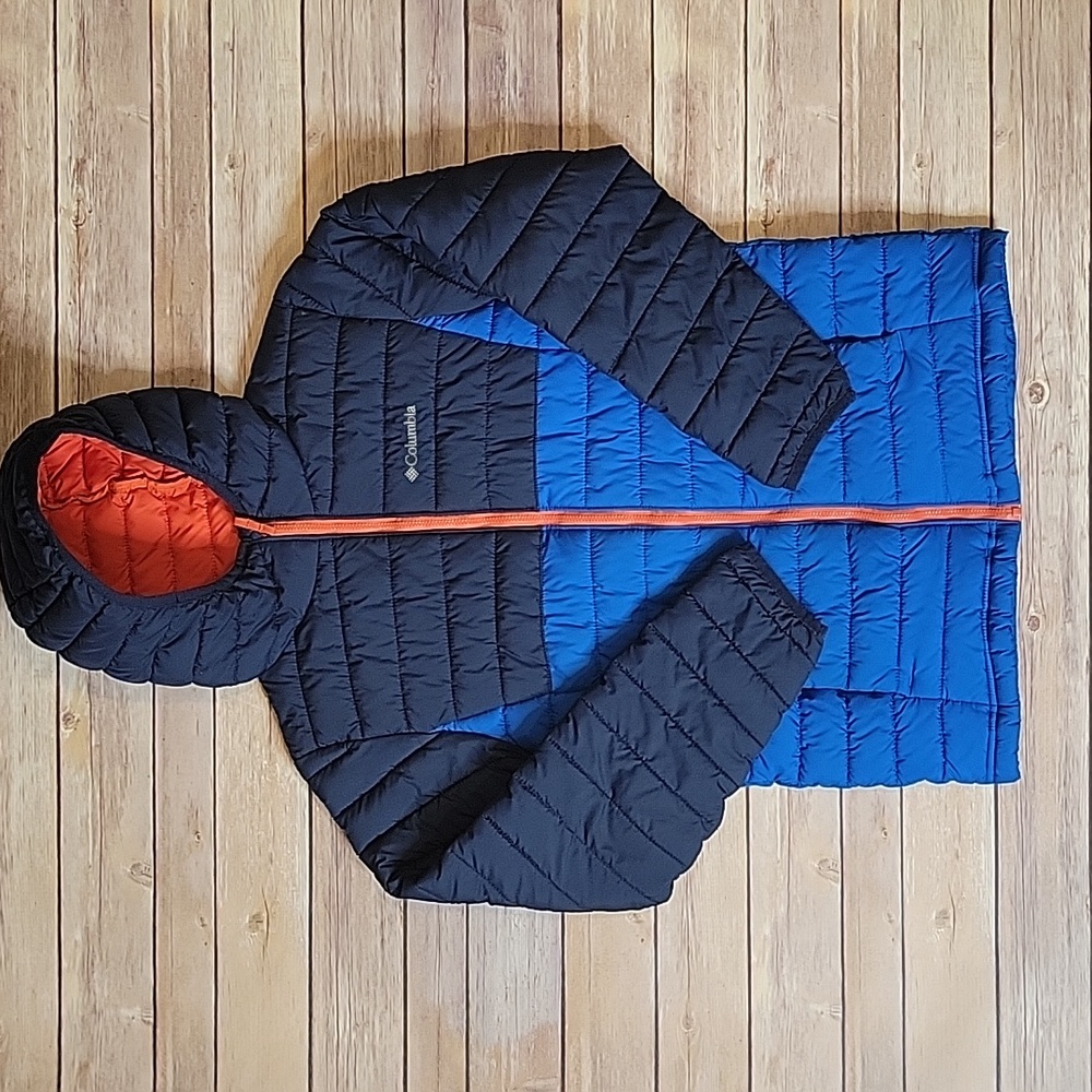 Columbia Youth size L 14/16 powder lite with Omni Heat hooded coat